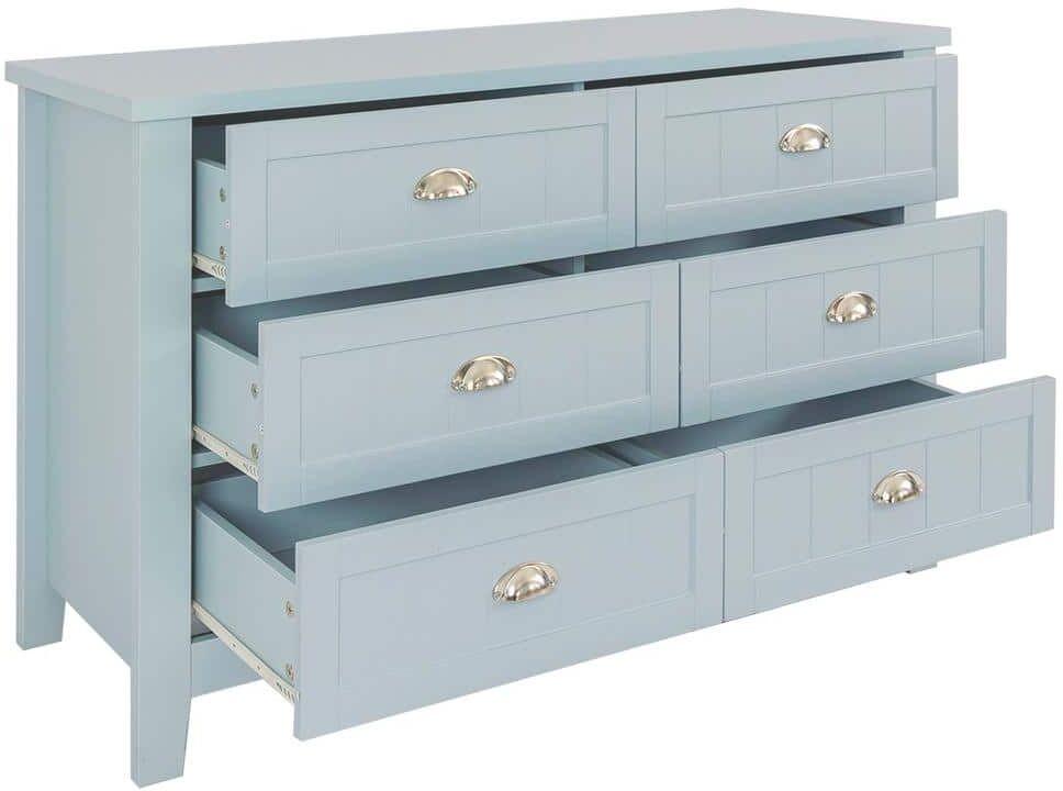 47.24 in. W x 17.72 in. D x 30.12 in. H Bathroom Blue Linen Cabinet