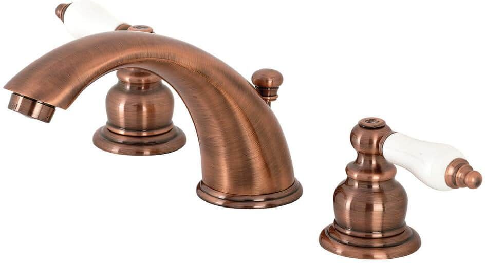 Kingston Magellan 8 in. Widespread 2-Handle Bathroom Faucet in Antique Copper