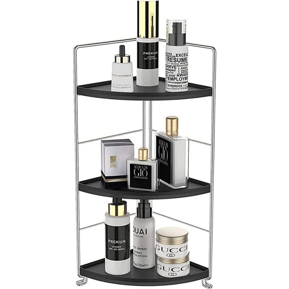 Dyiom 3-Tier Bathroom Countertop Organizer, Vanity Tray Cosmetic and Makeup Storage, Kitchen Spice Rack Standing Shelf