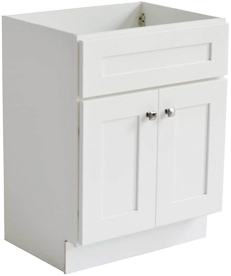 Design House Brookings Plywood 30 in. W x 21 in. D 2-Door Shaker Style Bath Vanity Cabinet Only in White (Ready to Assemble)