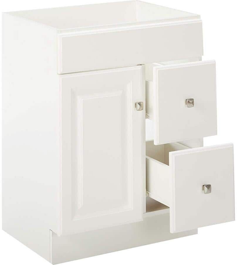 Design House Wyndham 24 in. W x 18 in. D Unassembled Bath Vanity Cabinet Only in White Semi-Gloss