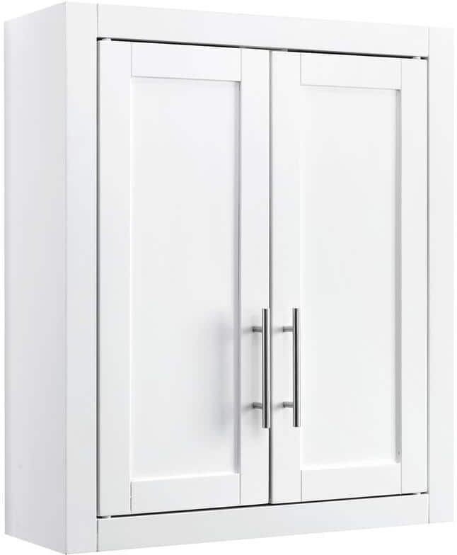 CROSLEY FURNITURE Savannah 22 in. x 26 in. x 8 in. Surface-Mount Medicine Cabinet in White