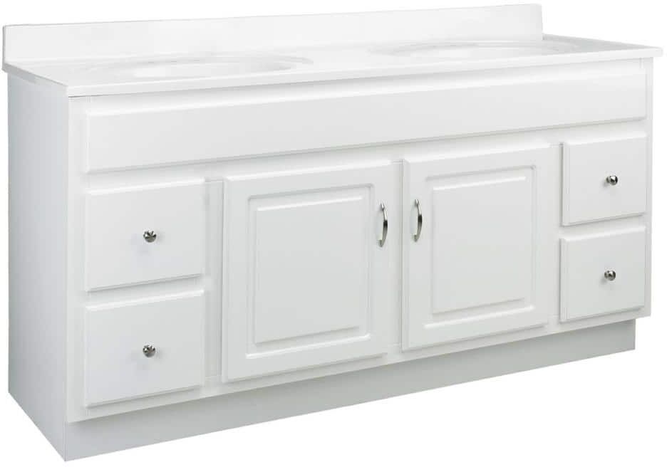 Design House Concord 60 in. W x 21 in. D Bath Vanity Cabinet Only in White Gloss (Ready to Assemble)