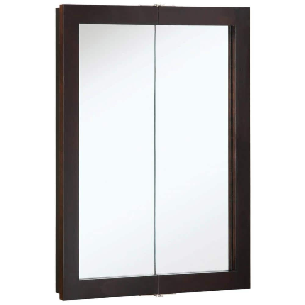 Design House Ventura 24 in. x 30 in. x 6 in. Surface-Mount Bi-View Bathroom Medicine Cabinet in Espresso