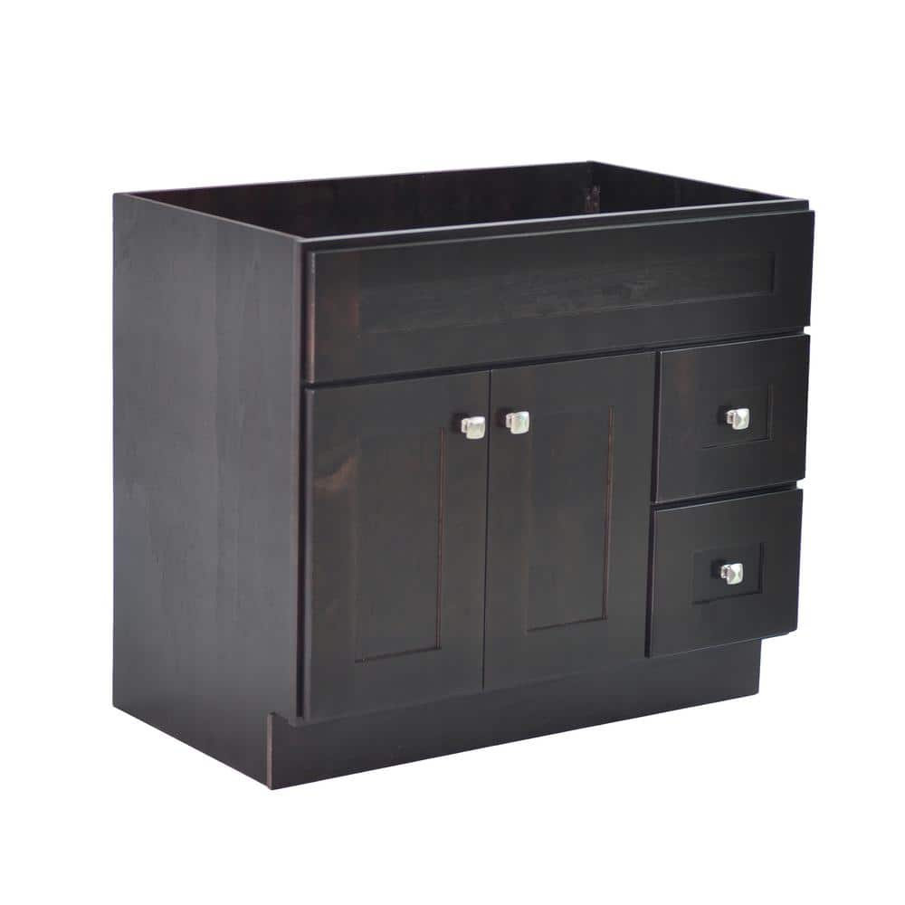 Design House Brookings 36 inch 2-Door Bathroom Vanity Without Top in Espresso (Ready to Assemble)
