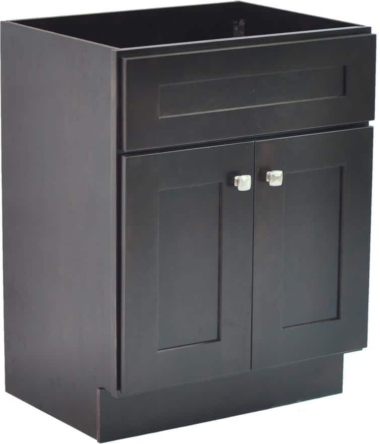 Design House Brookings Plywood 24 in. W x 21 in. D 2-Door Shaker Style Bath Vanity Cabinet Only in Espresso (Ready to Assemble)