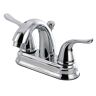 Kingston Yosemite 4 in. Centerset 2-Handle Bathroom Faucet with Plastic Pop-Up in Polished Chrome