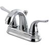 Kingston Yosemite 4 in. Centerset 2-Handle Bathroom Faucet with Plastic Pop-Up in Polished Chrome