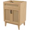 JONATHAN Y Javer 24 in. W x 18 in. D x 33 in. H Rattan 2-Shelf Bath Vanity Cabinet without Top (Sink Basin not Included), Oak