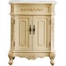 Timeless Home Danny 21 in. W x 27 in. D Single Bathroom Vanity in Light Antique Beige with White Marble and Basin