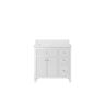 Willow Collections Sonoma 36 in. W x 22 in. D x 36 in. H Left Offset Sink Bath Vanity in White with 2" Empira Quartz Top