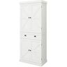 29.92 in. W x 15.75 in. D x 71.65 in. H White Linen Cabinet, 4-Door, 1-Drawer Cabinets