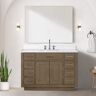 Lexora Condor 48 in W x 22 in D Grey Oak Single Bath Vanity, Carrara Marble Top, and 46 in Mirror