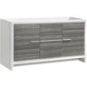 Fresca Allier Rio 60 in. Modern Bathroom Vanity Cabinet in Ash Gray