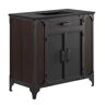 MODWAY Steamforge 36 in. W x 18 in. D x 39.5 in. H Bath Vanity Cabinet without Top in Black Black