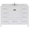 Virtu USA Caroline Avenue 48 in. W x 22 in. D x 35 in. H Single Sink Bath Vanity in White with Quartz Top