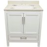 Ella Nevado 31 in. W x 22 in. D x 36 in. H Bath Vanity in White with Cultured Marble Carrera Top