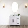 Vanity Art 36 in. W x 22 in. D x 34 in. H Single Sink Bathroom Vanity Cabinet in White with Engineered Marble Top in White