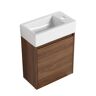 Floating 18.1 in. W x 10.1 in. D x 23.5 in. H Bath Vanity in Imitative Oak with White Ceramic Sink Top