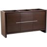 Fresca Allier 60 in. Modern Double Sink Bathroom Vanity Cabinet in Wenge Brown