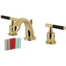 Kingston Kaiser 8 in. Widespread Double Handle Bathroom Faucet in Polished Brass