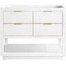 Avanity Allie 42 in. Bath Vanity Cabinet Only in White with Gold Trim