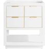 Avanity Allie 30 in. Bath Vanity Cabinet Only in White with Gold Trim