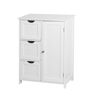 23.62 in. W x 11.81 in. D x 31.90 in. H White Linen Cabinet with 3 Large Drawers and 1 Adjustable Shelf
