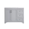 Timeless Home 42 in. W x 22 in. D x 34 in. H Single Bathroom Vanity in Grey with Calacatta Engineered Stone