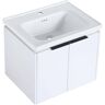 Miscool Anky 23.8 in. W x 18.5 in. D x 20.7 in. H Single Sink Bath Vanity in White with White Ceramic Top