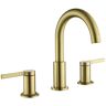 Miscool Lola 8 in. Widespread Double-Handle Bathroom Faucet in Brushed Gold