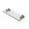 Allied Sag Harbor Collection 16 in. Glass Vanity Shelf with Beveled Edges in Antique Brass