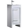 Fresca Allier 16 in. Bath Vanity in White with Ceramic Vanity Top in White with White Basin