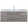 Cutler Kitchen and Bath Kato 48 in. W x 19 in. D x 20 in. H Single Sink Wall-Mounted Bathroom Vanity Cabinet in Dorato with Acrylic Top in White