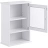 Gymax 14 in. W Wall Mounted Bathroom Wall Cabinet Storage Organize Hanging Medicine Adjustable Shelf White