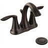 MOEN Eva Oil Rubbed Bronze Two-Handle High Arc Bathroom Faucet