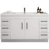 Moreno Bath Elsa 59.06 in. W x 19.69 in. D x 35.44 in. H Bathroom Vanity in High Gloss White with White Acrylic Top