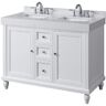 Direct vanity sink Classic Exclusive 48 in. W x 23 in. D x 36 in. H Bath Vanity in White with White Culture Marble Top