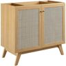 MODWAY Soma 35 in. W x 18 in. D x 32.5 in. H Bath Vanity Cabinet without Top in Oak