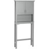 RiverRidge Home Somerset 27.3 in. W x 64.2 in. H x 7.87 in. D Gray Over-the-Toilet Storage