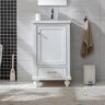 SUDIO Melissa 20.5 in. W x 16 in. D x 34.5 in. H Bath Vanity in Grain White with Ceramic Vanity Top in White with White Sink