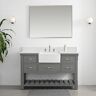 SUDIO Wesley 54 in. W x 22 in. D Bath Vanity in Gray with Engineered Stone Vanity Top in Ariston White with White Sink