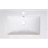 Vee 30 in. W x 18.5 in D x 7.5 in. H Ceramic Single Hole Vanity Top in White