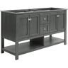 Fresca Manchester Regal 60 in. W Bathroom Double Vanity Cabinet Only in Gray Wood