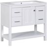 Nest fair 35.4 in. W x 17.8 in. D x 33 in. H Bath Vanity Cabinet without Top in White with USB