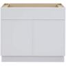 Vanity Art 36 in. W x 21 in. D x 32.5 in. H 2-Doors Bath Vanity Cabinet without Top in White