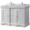 Direct vanity sink Kingswood Exclusive 48 in. W x 23 in. D x 36 in. H Bath Vanity in White with White Culture Marble Top