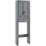 CROSLEY FURNITURE Tara 22 in. W x 72 in. H x 11 in. D Gray Over-the-Toilet Storage