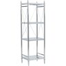 Linon Home Decor Esme 16.13 in. W x 52.25 in. H x 14.13 in. D Metal Square Shelf 15 in. Chrome