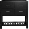 Santa Monica 36 in. W x 18 in. D x 35 in. H Bath Vanity Cabinet without Top in Black